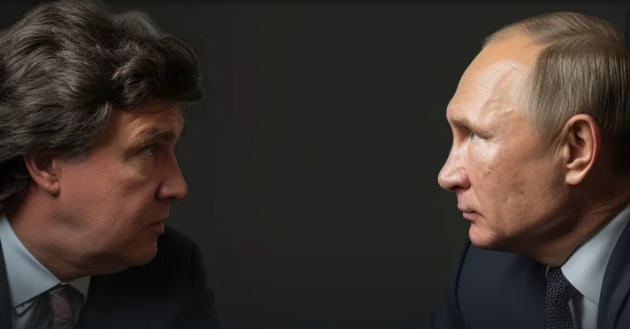 Беседа российского президента Владимира Путина и журналиста из США Такера Карлсона